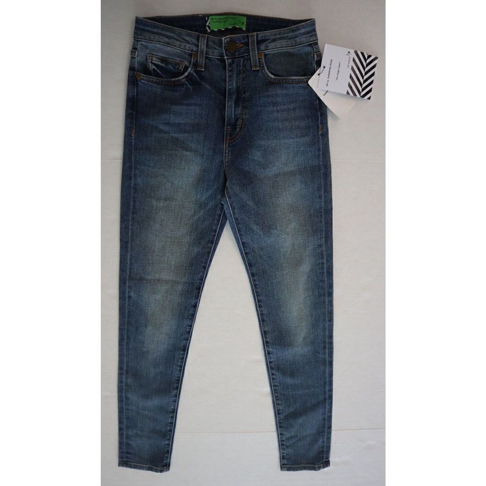 Sandrine Rose x Free People R1019 Women Sz 24 Indigo Skinny Denim Jeans $168